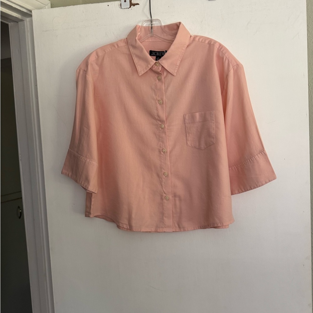 J. Crew Women's Light Pink Button-Down Shirt